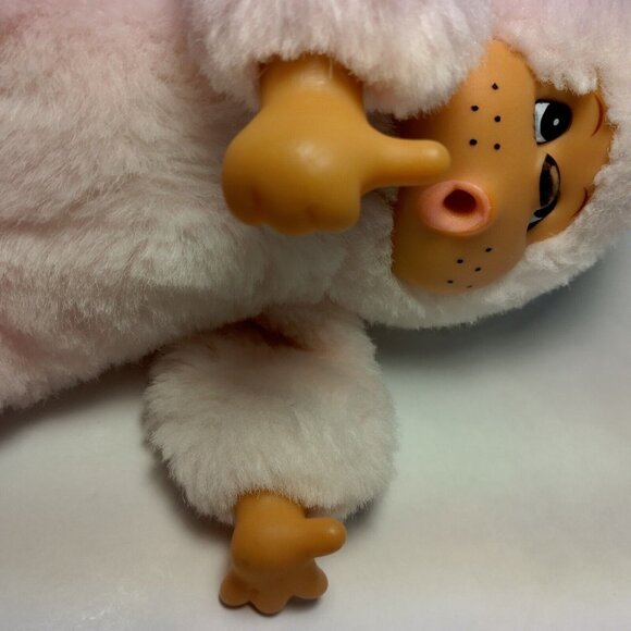 Vintage Pink Monkey Thumbsucker Stuffed Animal Plush Toy 1992 Freckles 10" - Picture 14 of 16